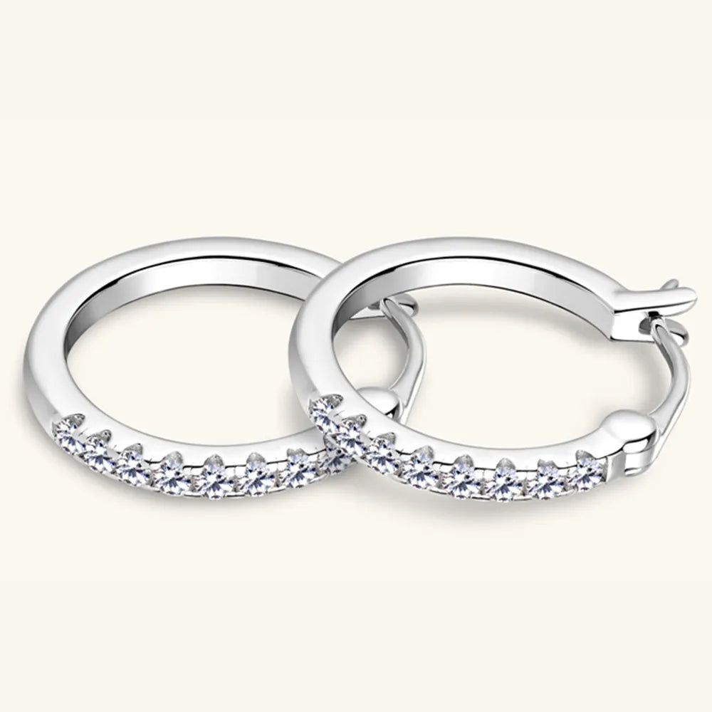 Glittering Gold Hoop Earrings