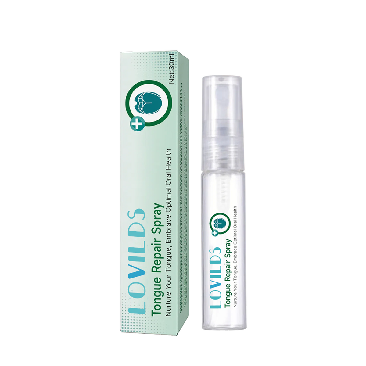 LOVILDS™ 𝙏𝙊𝙉𝙂𝙐𝙀 𝙍𝙀𝙋𝘼𝙄𝙍 𝑺𝒑𝒓𝒂𝒚 –🌈 Fix White Tongue & Bad Breath | Made in USA