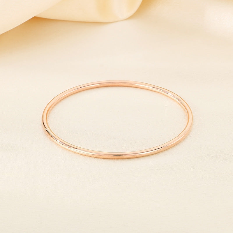 smooth plain circular ring bracelet with multiple layers for wearing wristbands and accessories