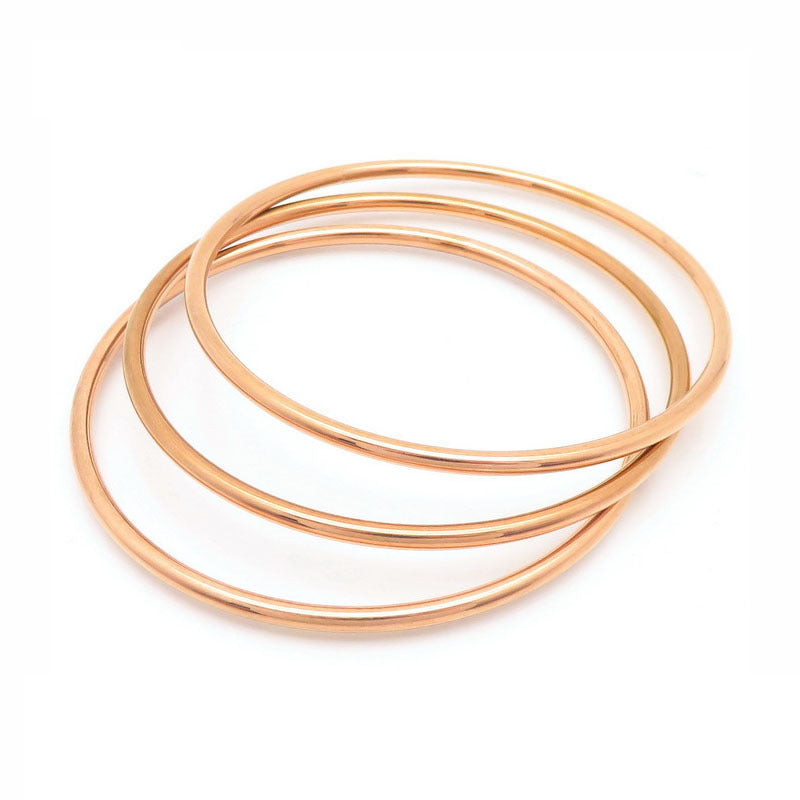 smooth plain circular ring bracelet with multiple layers for wearing wristbands and accessories