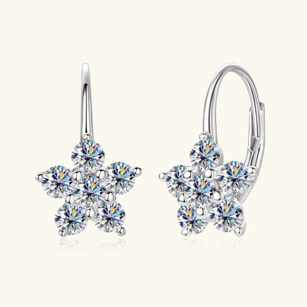 Delicate Gemstone Flower Earrings