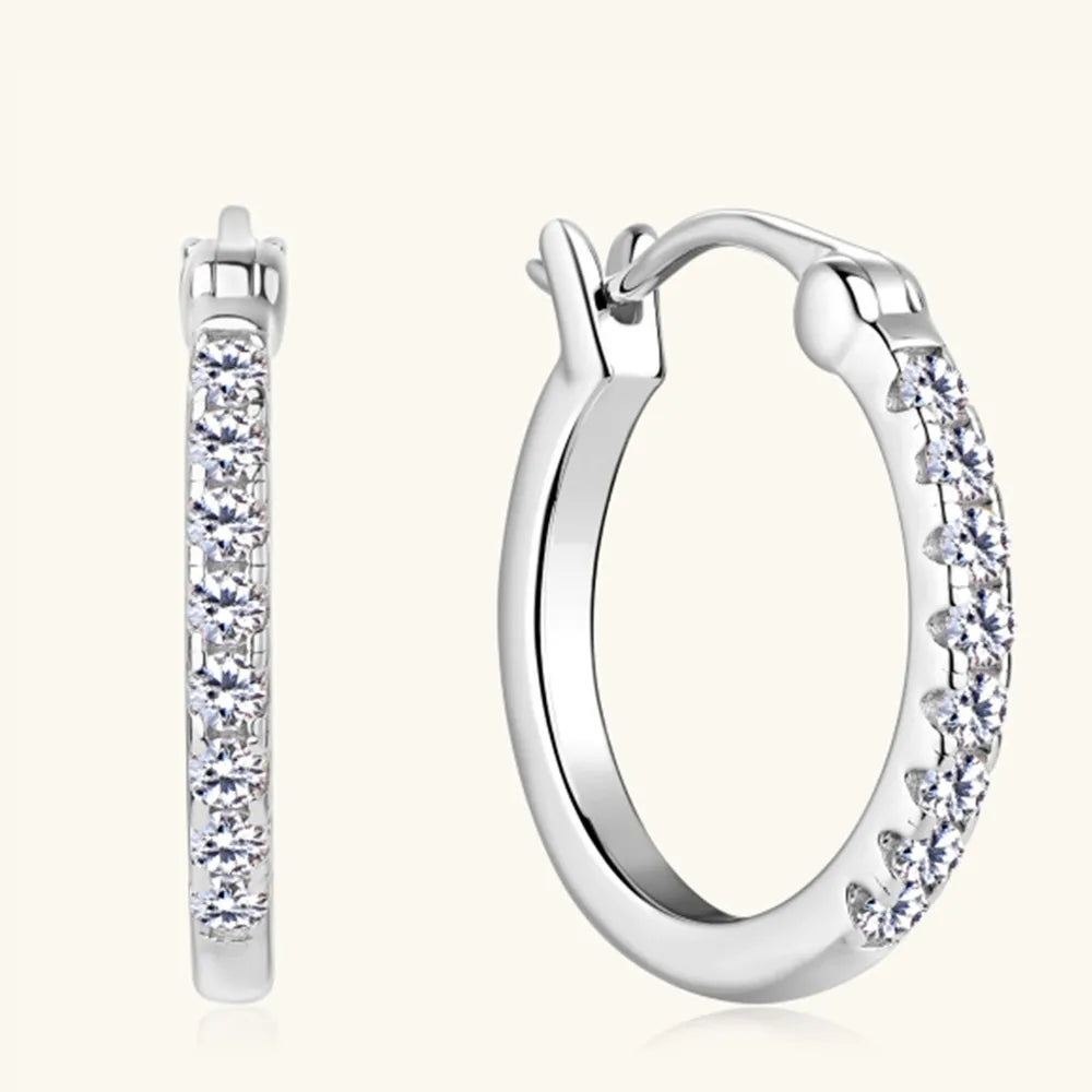 Glittering Gold Hoop Earrings