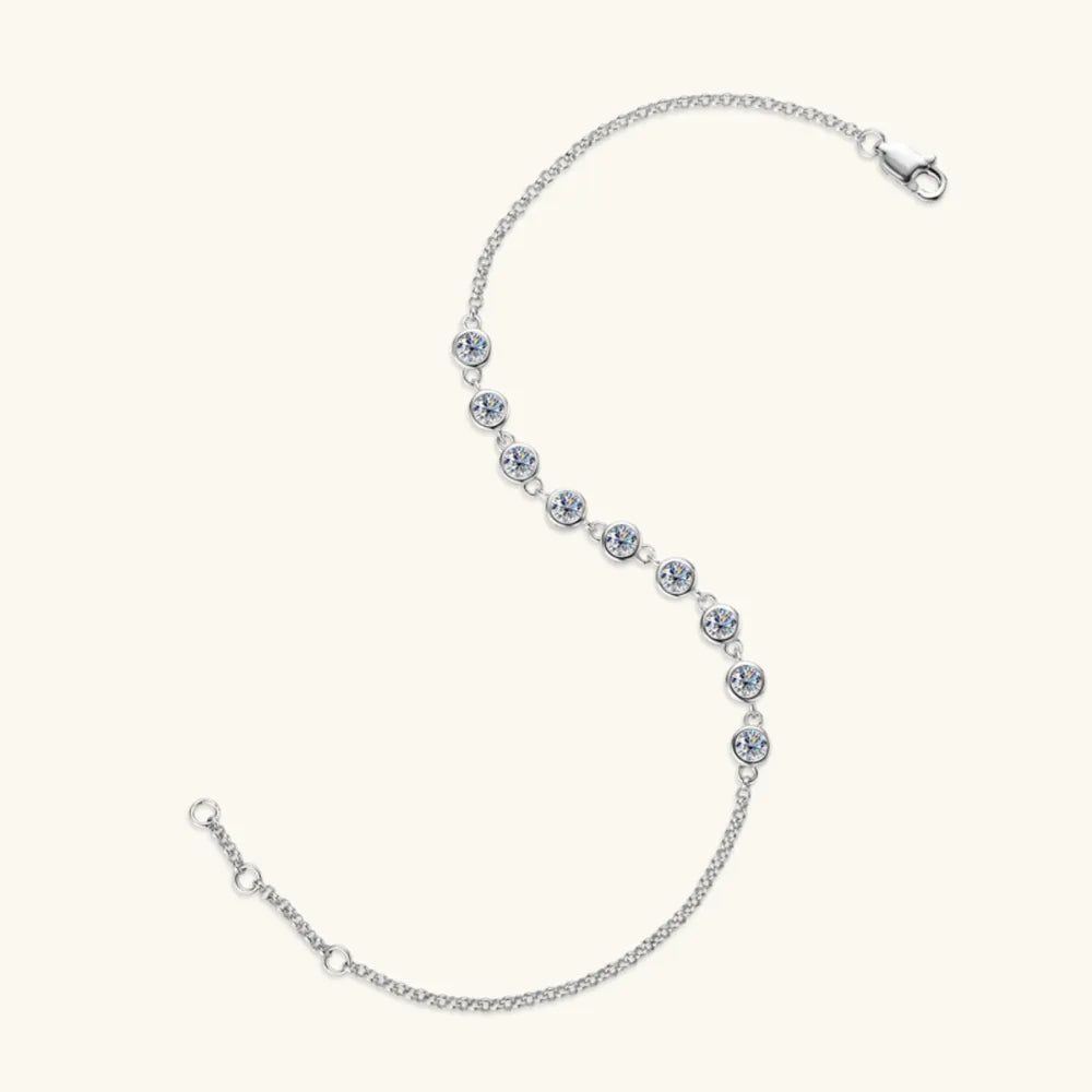 Elegant Blue Gemstone Hand Chain