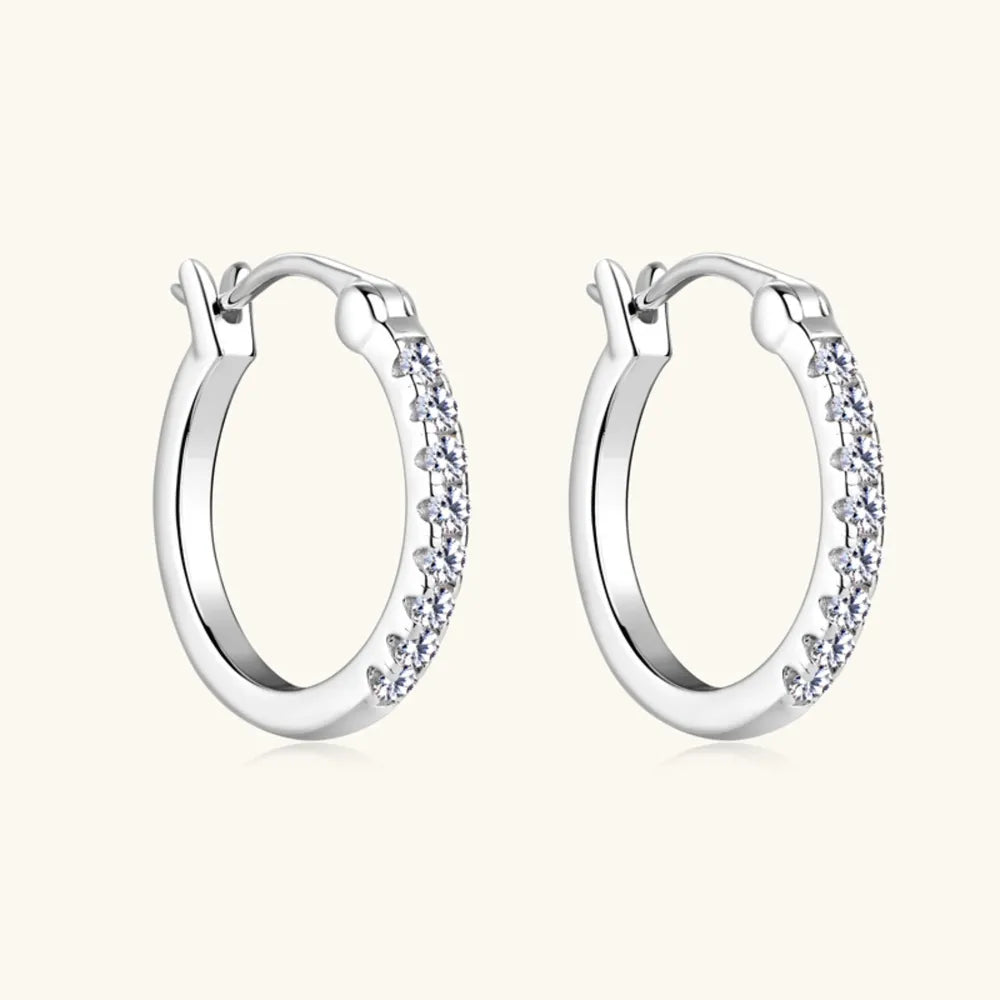 Glittering Gold Hoop Earrings