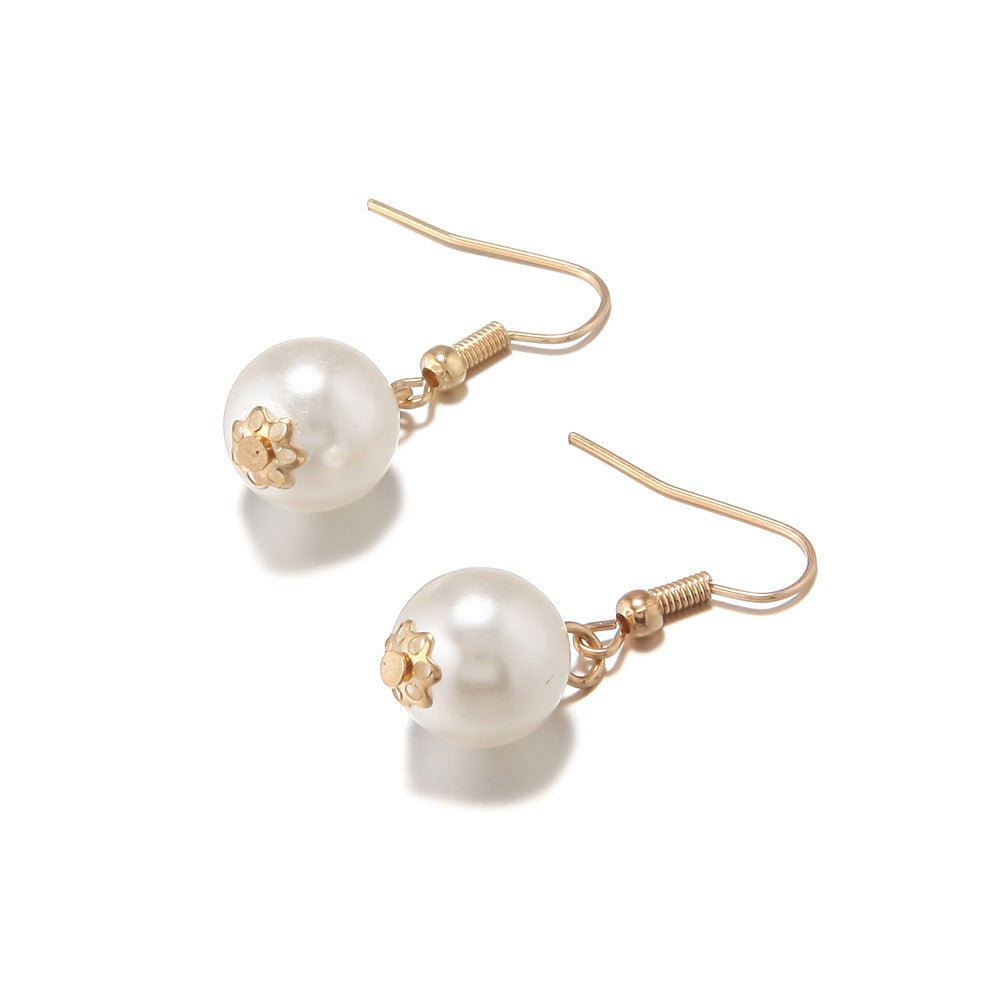 Imitation Pearl Necklace Set Multi layer Bead Necklace Ear Jewelry