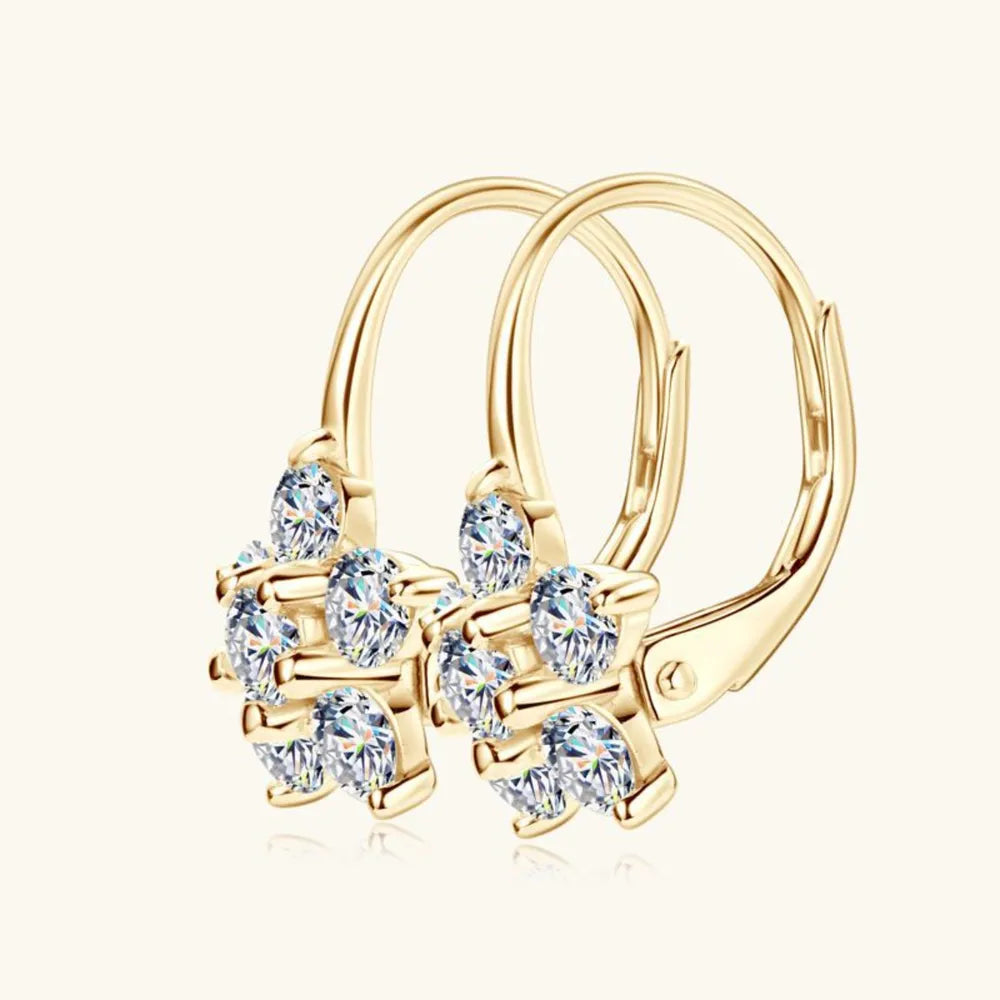 Delicate Gemstone Flower Earrings