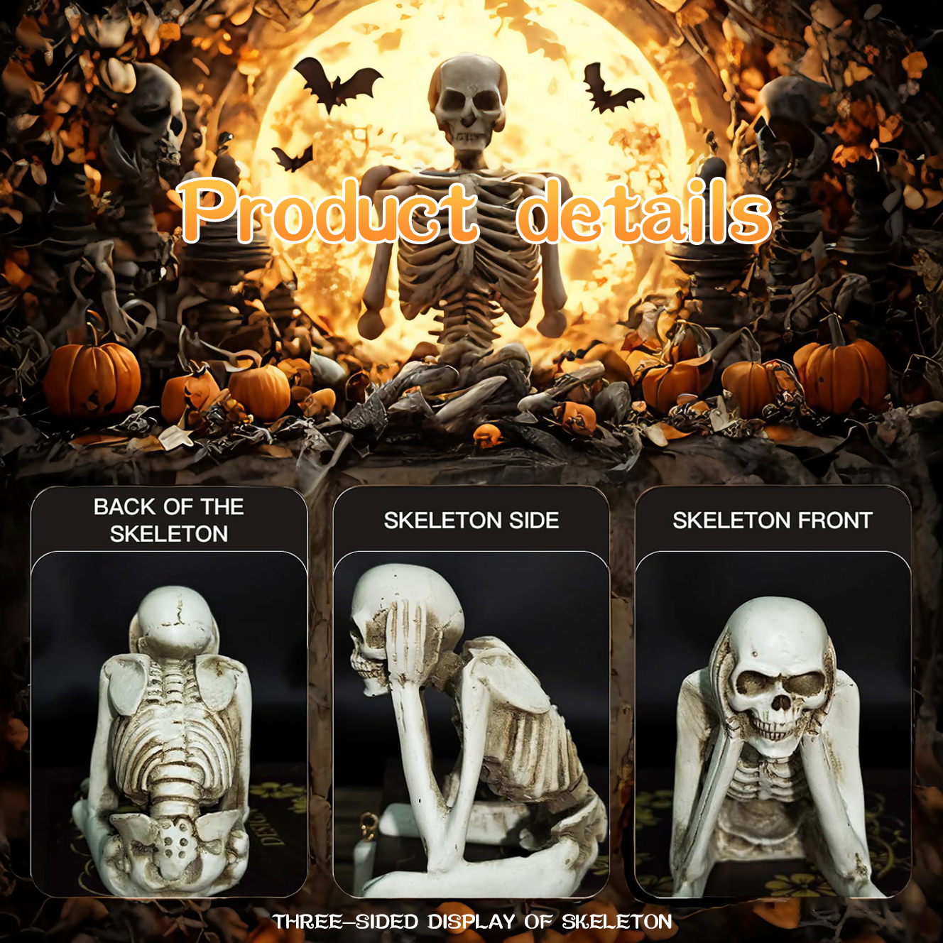 🔥Last 3 hours — 60% off🔥Halloween Decorations, Skeleton Statue Set