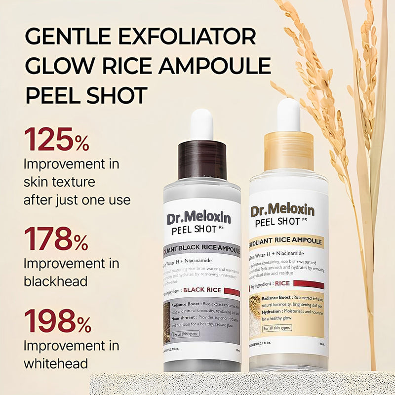 Final 3 Hours: 60% OFF Peel Shot Glow Rice Ampoule Duo for brighter, smoother, hydrated skin