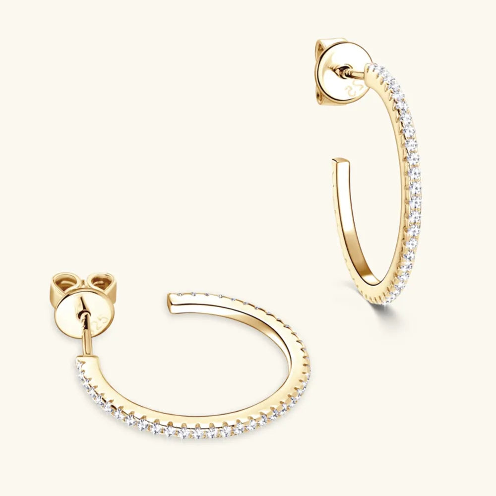 Sleek Gold Hoop Earrings