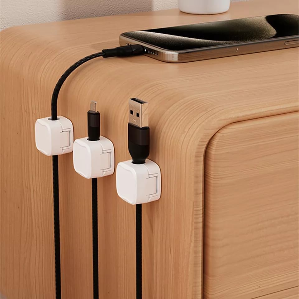 50% OFF 🔥 Messy desk? 🚫 Snap cables in 1 sec with magnetic clips = instant clean!