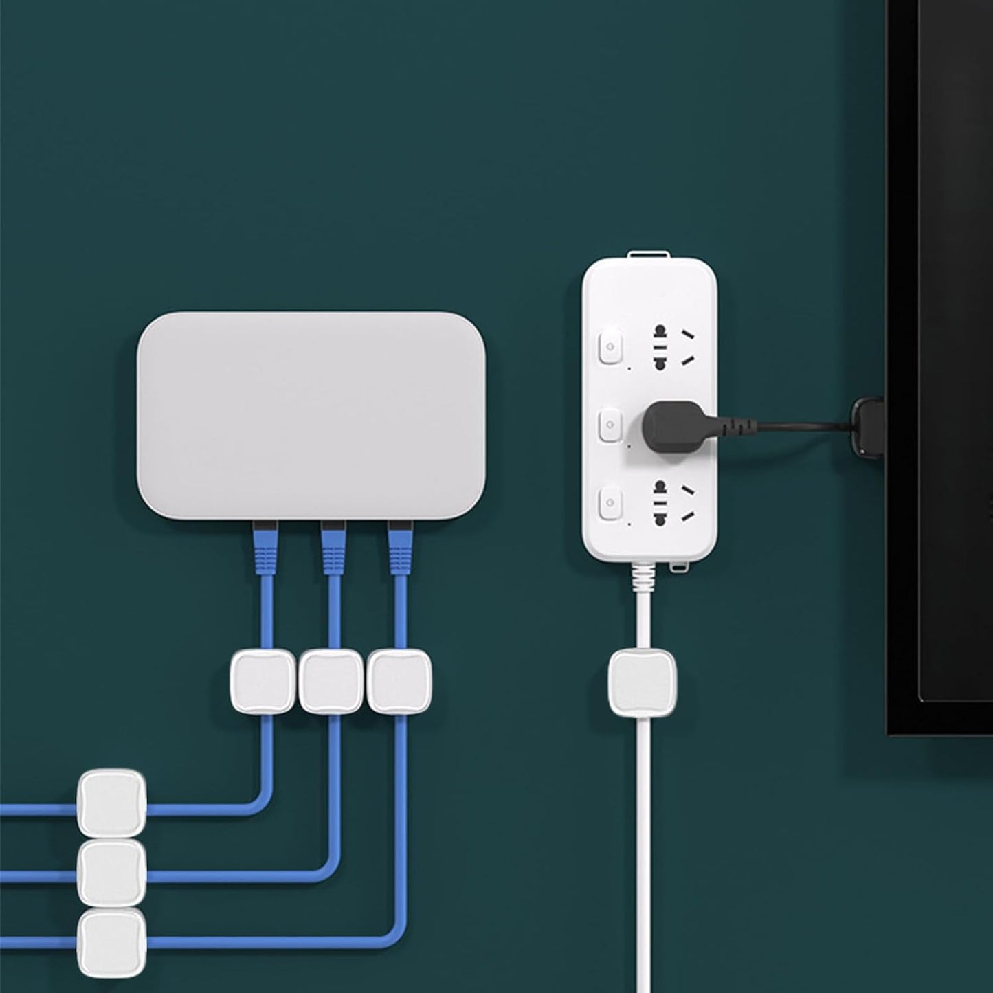 50% OFF 🔥 Messy desk? 🚫 Snap cables in 1 sec with magnetic clips = instant clean!