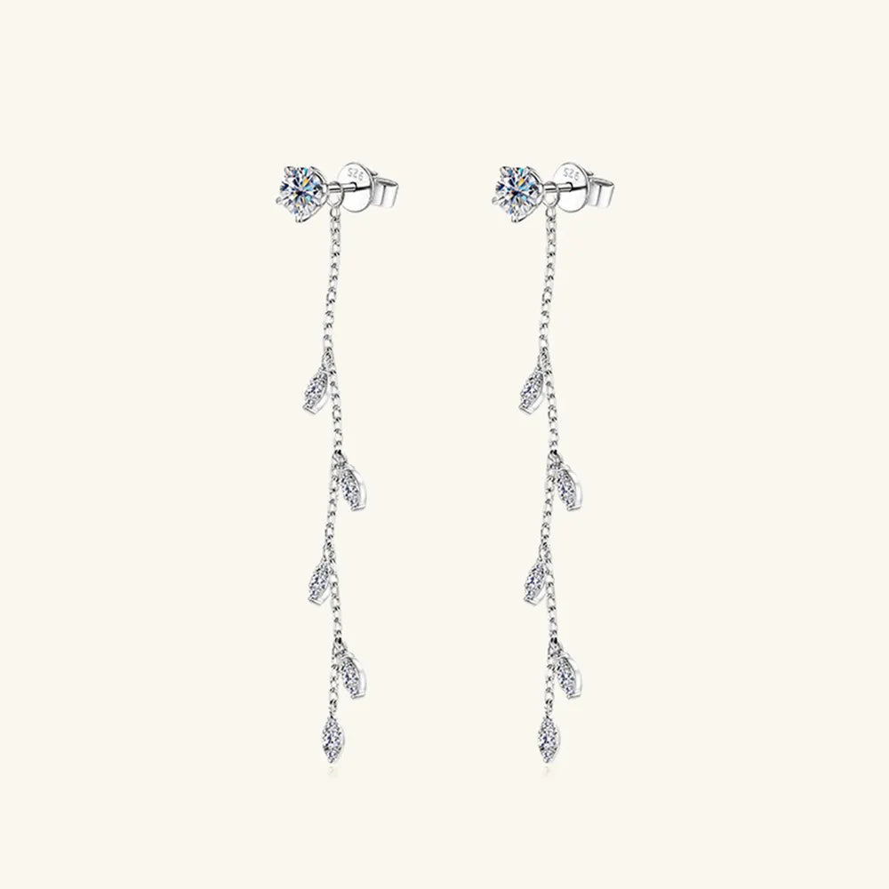 Elegant Blue Gemstone Drop Earrings