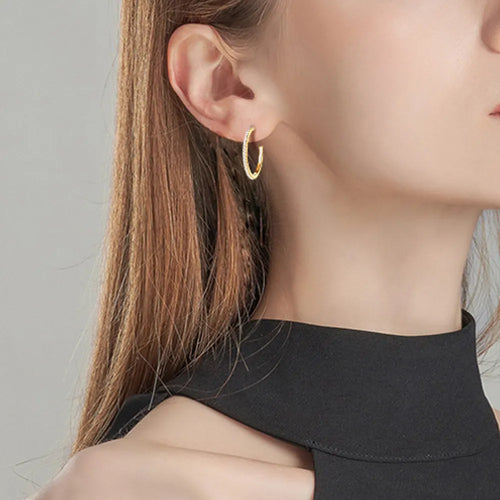 Sleek Gold Hoop Earrings