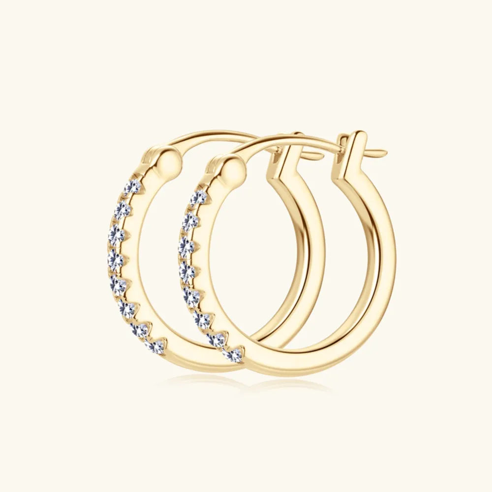 Glittering Gold Hoop Earrings