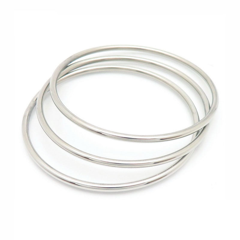 smooth plain circular ring bracelet with multiple layers for wearing wristbands and accessories