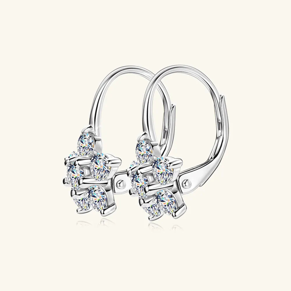 Delicate Gemstone Flower Earrings