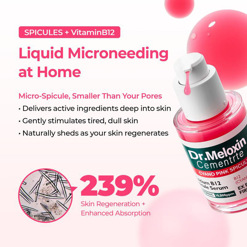 💥Shrinks Pores & Fades Blemish Marks in 2 Weeks | Cyano Pink Spicule Serum+ Picotonic Shot Ampoule