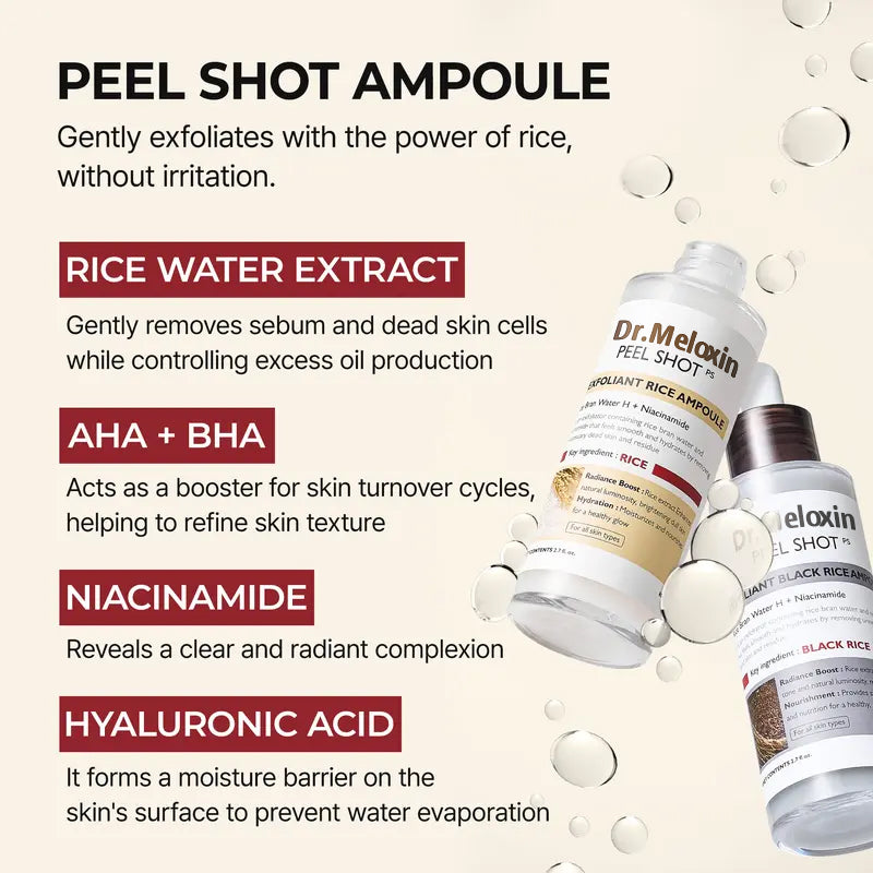 Final 3 Hours: 60% OFF Peel Shot Glow Rice Ampoule Duo for brighter, smoother, hydrated skin