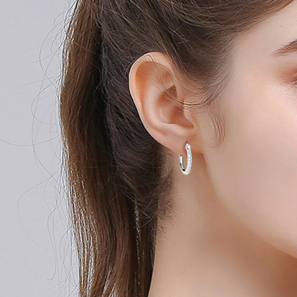Glittering Gold Hoop Earrings