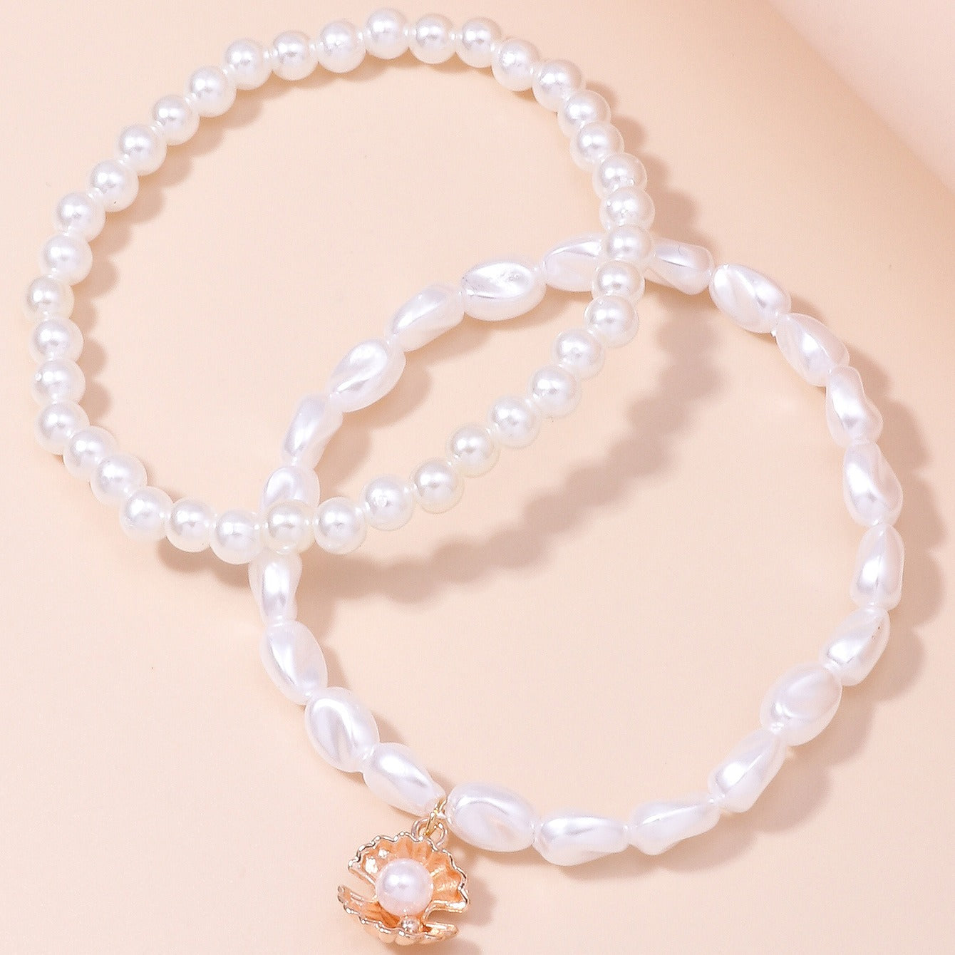 Pearl jewelry shell pendant anklet
