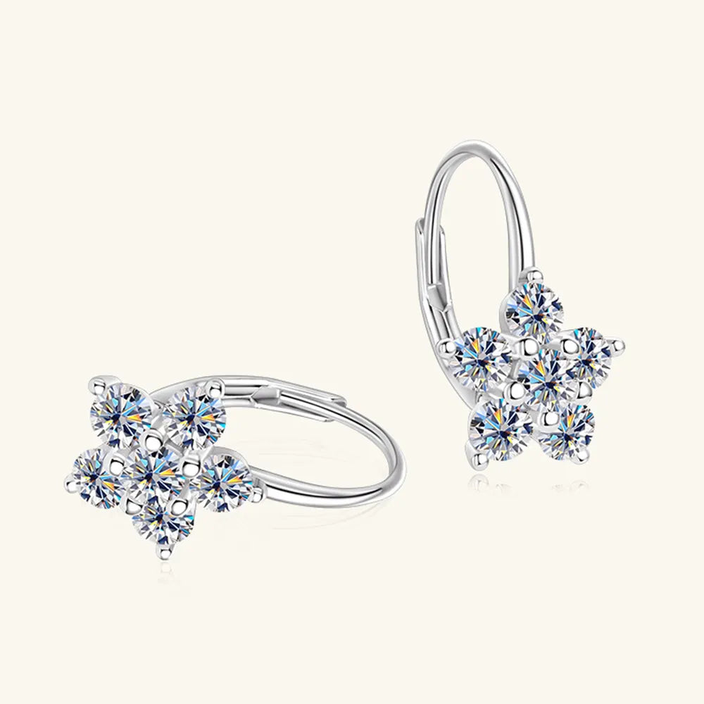 Delicate Gemstone Flower Earrings
