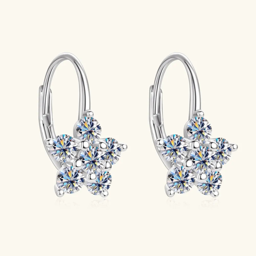 Delicate Gemstone Flower Earrings