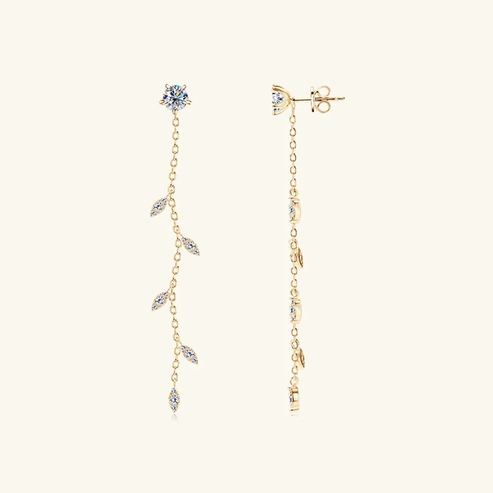 Elegant Blue Gemstone Drop Earrings