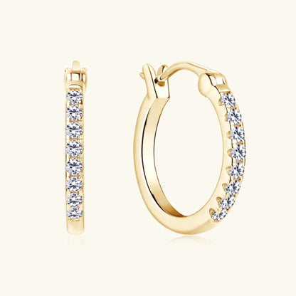 Glittering Gold Hoop Earrings