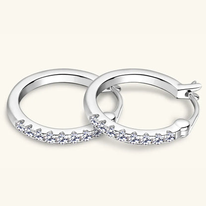 Glittering Gold Hoop Earrings