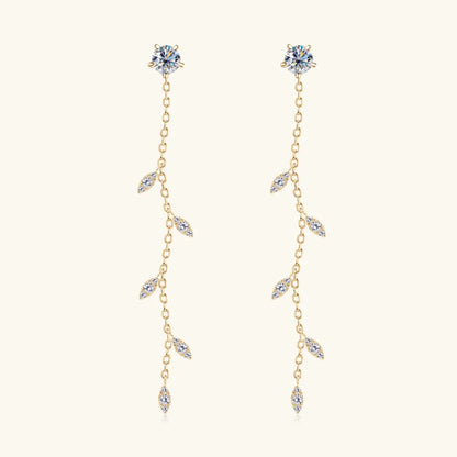 Elegant Blue Gemstone Drop Earrings
