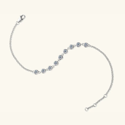 Elegant Blue Gemstone Hand Chain