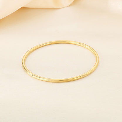 smooth plain circular ring bracelet with multiple layers for wearing wristbands and accessories