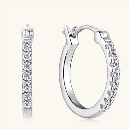 Glittering Gold Hoop Earrings