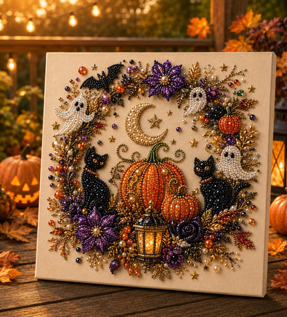 👻 Halloween Pearl Art DIY Kit – Turn Tiny Pearls into Spooky-Cute Magic
