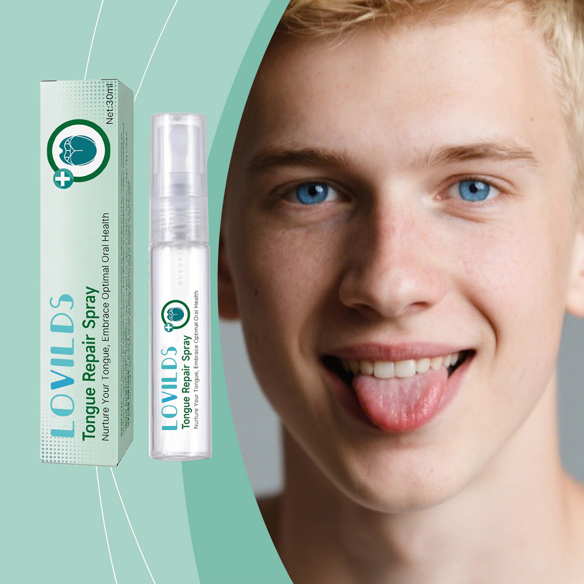 LOVILDS™ 𝙏𝙊𝙉𝙂𝙐𝙀 𝙍𝙀𝙋𝘼𝙄𝙍 𝑺𝒑𝒓𝒂𝒚 –🌈 Fix White Tongue & Bad Breath | Made in USA