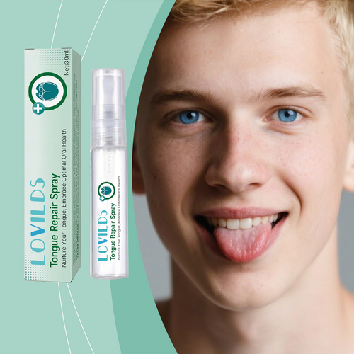 LOVILDS™ 𝙏𝙊𝙉𝙂𝙐𝙀 𝙍𝙀𝙋𝘼𝙄𝙍 𝑺𝒑𝒓𝒂𝒚 –🌈 Fix White Tongue & Bad Breath | Made in USA