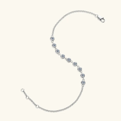 Elegant Blue Gemstone Hand Chain