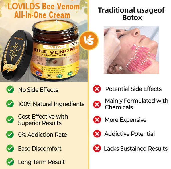 LOVILDS™ 𝘽𝙀𝙀 𝙑𝙀𝙉𝙊𝙈 𝑺𝒌𝒊𝒏 𝑹𝒆𝒔𝒕𝒐𝒓𝒂𝒕𝒊𝒐𝒏 𝑪𝒓𝒆𝒂𝒎 –🌸 Anti-Aging, Hydrating & Skin Repair
