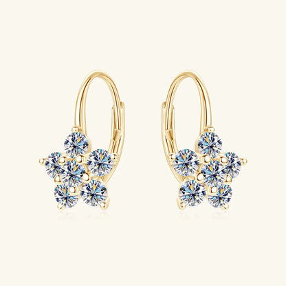 Delicate Gemstone Flower Earrings