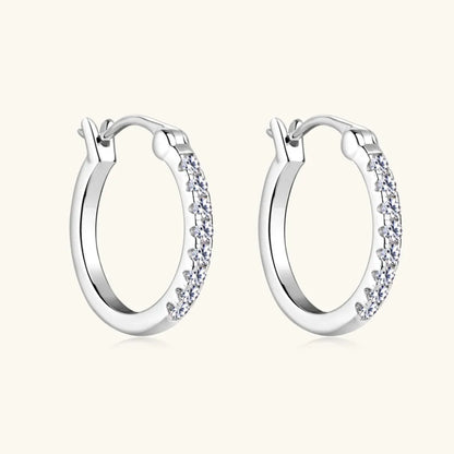 Glittering Gold Hoop Earrings