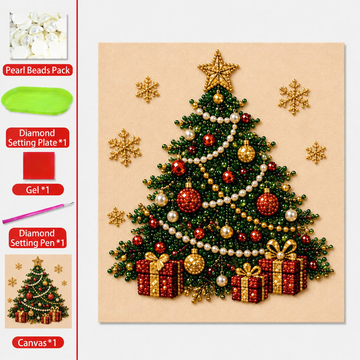🎅 50% OFF EARLY XMAS SALE! ✨ Christmas Pearl & Rhinestone Painting Kit – Create DIY Gifts & Festive Decor Early 🎄