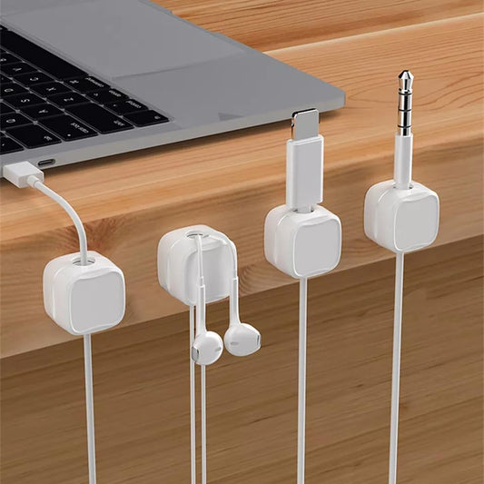 50% OFF 🔥 Messy desk? 🚫 Snap cables in 1 sec with magnetic clips = instant clean!