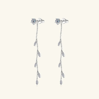 Elegant Blue Gemstone Drop Earrings