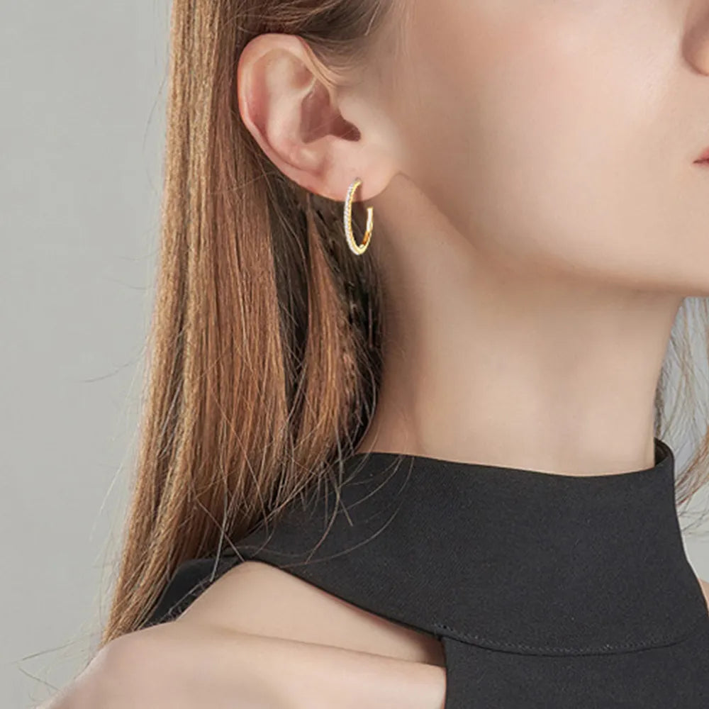 Sleek Gold Hoop Earrings