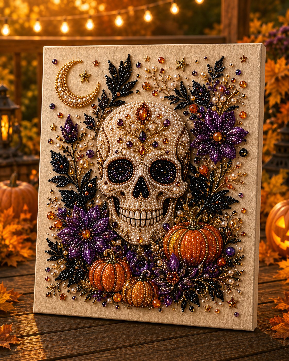 👻 Halloween Pearl Art DIY Kit – Turn Tiny Pearls into Spooky-Cute Magic