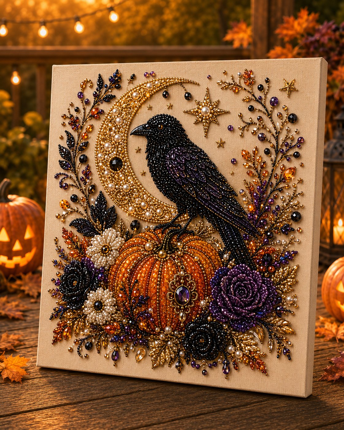 👻 Halloween Pearl Art DIY Kit – Turn Tiny Pearls into Spooky-Cute Magic