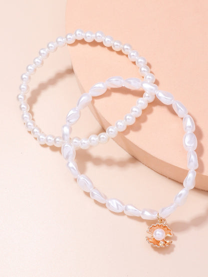 Pearl jewelry shell pendant anklet