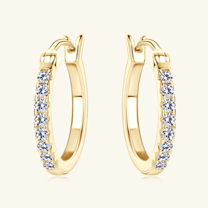 Glittering Gold Hoop Earrings