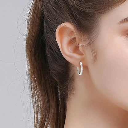 Glittering Gold Hoop Earrings