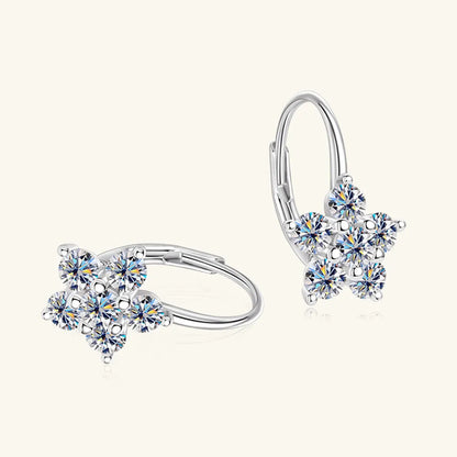 Delicate Gemstone Flower Earrings